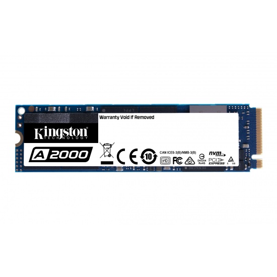 250GB Kingston Technology A2000 M.2 PCI Express 3.0 3D NAND NVMe Internal Solid State Drive Image