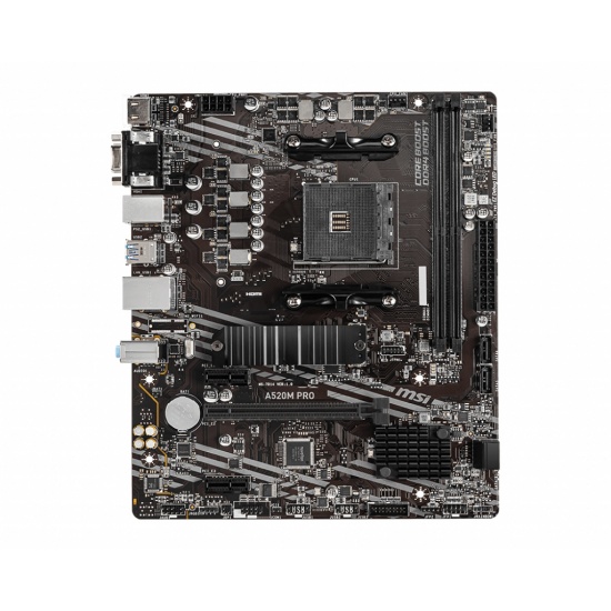 MSI AMD A520M Pro AM4 Micro ATX DDR4-SDRAM Motherboard Image