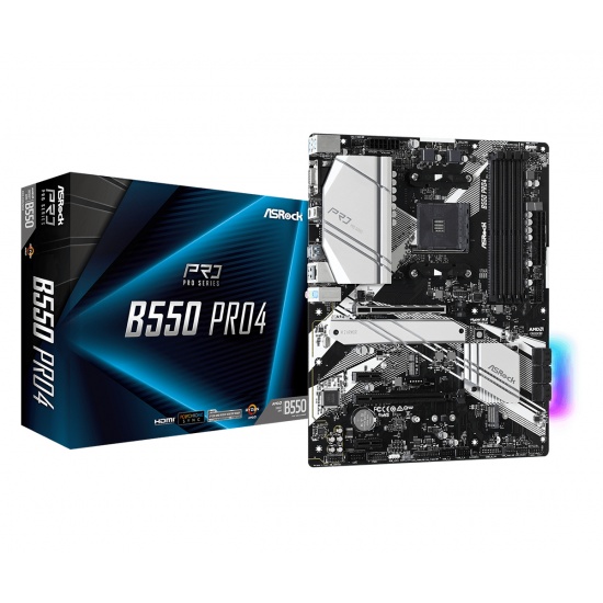 Asrock B550 Pro4 AMD AM4 ATX DDR4-SDRAM Motherboard Image