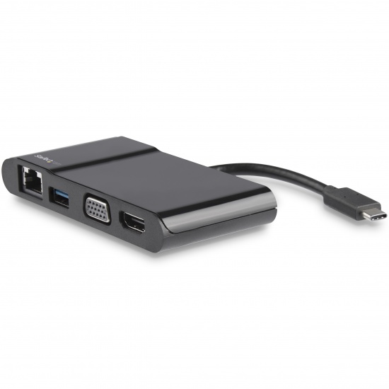 StarTech USB Type-C Multiport Adapter Travel Laptop Dock - Black Image