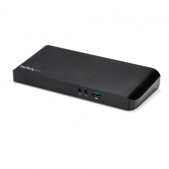 StarTech Dual Monitor USB-C Laptop Docking Station - Black Image