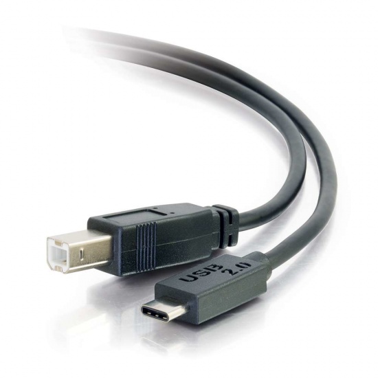 C2G 3FT USB2.0 Type-C Male to USB Type-B Male Cable - Black Image