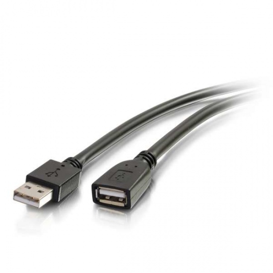 C2G 32FT USB Type-A Male to USB Type-A Female Extension Cable - Black Image