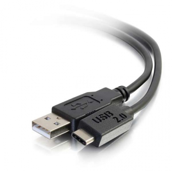 C2G 3FT USB Type-C Male to USB Type-A Male Cable - Black Image