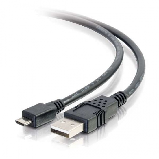 C2G 15FT USB Type-A Male to Micro USB Type-B Male Cable - Black Image