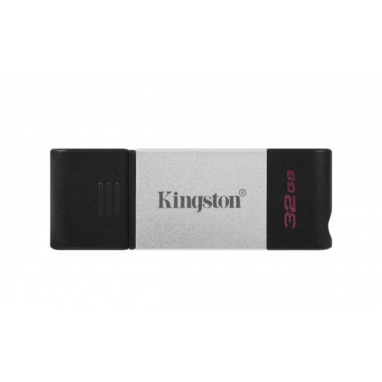 32GB Kingston DataTraveler 80 USB3.2 USB-C Flash Drive -  Grey, Black Image