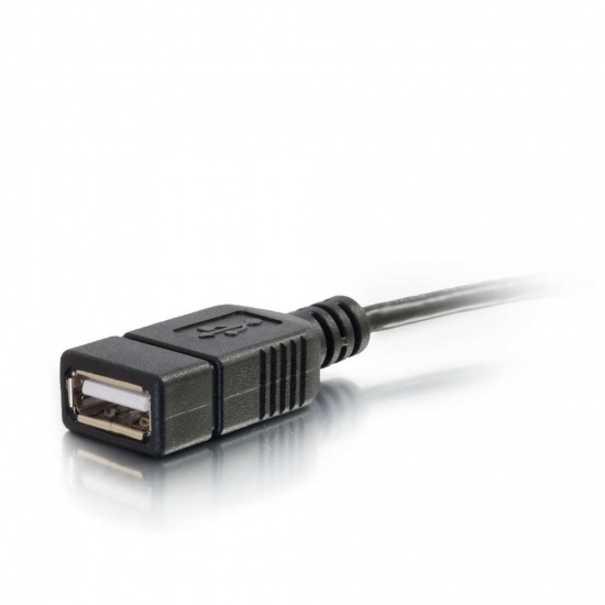 C2G 6IN USB Micro B Male to USB A Female OTG Adapter Cable Image