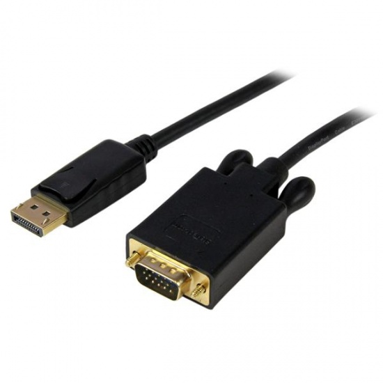 StarTech 6FT DisplayPort Male to VGA Male Cable - Black Image