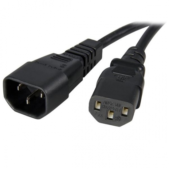 StarTech 6FT Standard Computer Power Extension Cord - Black Image