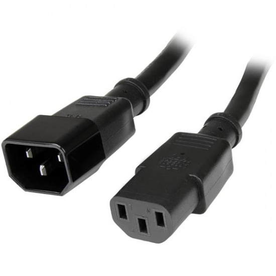 StarTech 6FT C14 to C13 Power Extension Cable - Black Image