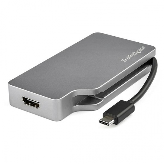 StarTech USB Type C to HDMI VGA DVI Or Mini DisplayPort Adapter - Space Gray Image