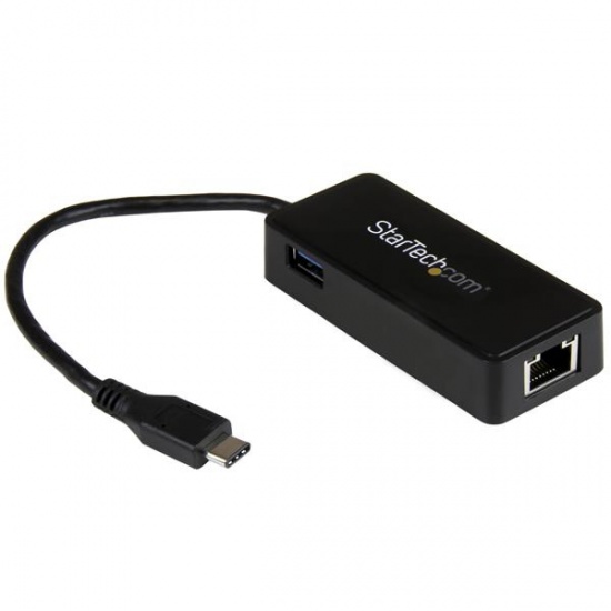 StarTech USB Type-C to Ethernet Gigabit Adapter - Black Image