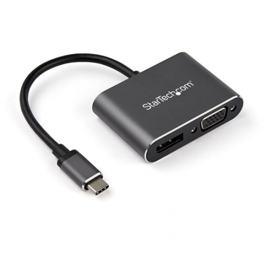 StarTech USB Type-C Male To HD-15 VGA Or DisplayPort Female Video Adapter Image