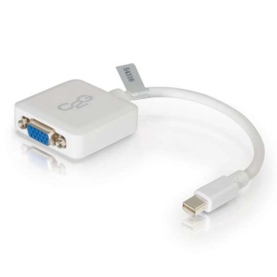 C2G 8IN Mini DisplayPort Male To HD-15 VGA Female Adapter - White Image