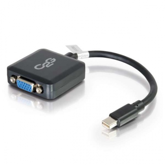 C2G 8IN Mini DisplayPort Male To HD-15 VGA Female Adapter Cable - Black Image