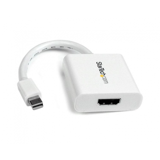 StarTech Mini DisplayPort Male To HDMI Female Video Adapter - White Image
