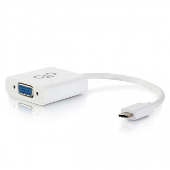 C2G USB Type-C to VGA External Video Adapter - White Image