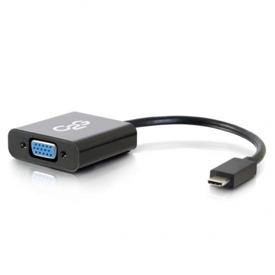 C2G USB Type-C to VGA External Video Adapter - Black Image