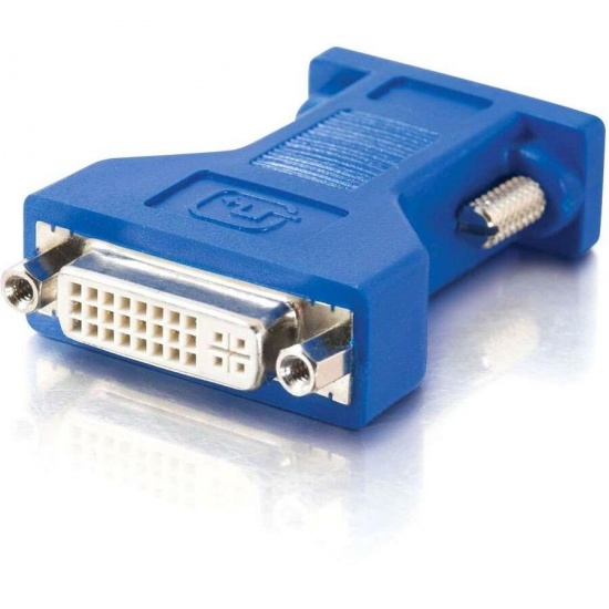C2G DVI Female to HD15 VGA Male Video Adapter - Blue Image