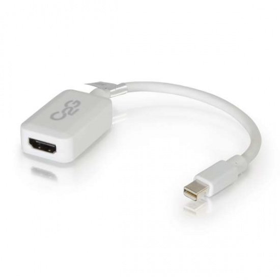 C2G 8IN Mini DisplayPort Male To HDMI Female Adapter - White Image