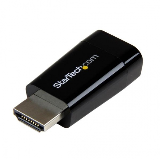 StarTech 1.8IN HDMI Male to HD-15 VGA Female Compact Adapter Converter - Black Image