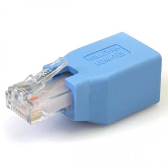 StarTech Cisco Console Rollover RJ-45 Male to RJ-45 Female Adapter For RJ45 Ethernet Cable - Blue Image