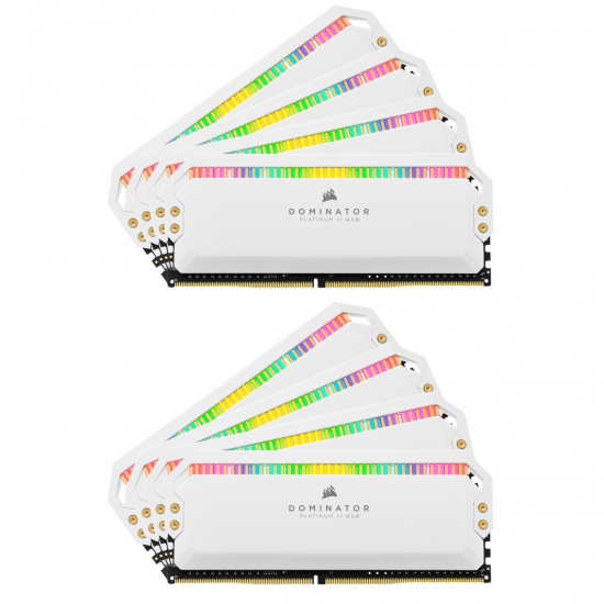 32GB Corsair Dominator Platinum RGB DDR4 3600MHz PC4-28800 Quad Memory Kit (4 x 8GB) - White Image