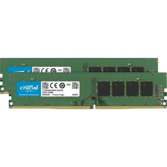 16GB Crucial 2666MHz PC4-21300 CL19 1.2 V Unbuffered Non-ECC DDR4 Dual Memory Kit (2 x 8GB) Image
