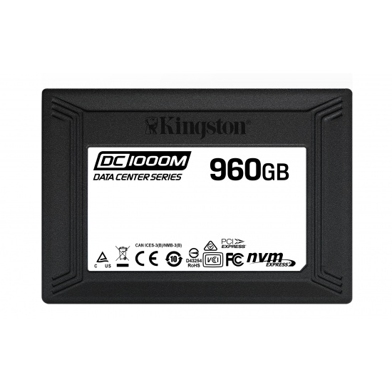 960GB Kingston Data Center DC10000M U.2 2.5-Inch PCIe 3.0 x 4 NVMe Internal Solid State Drive Image