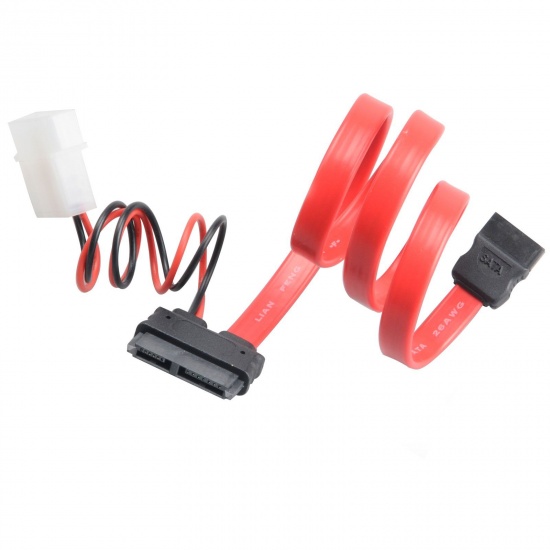 15IN Akasa 4-pin Molex Male To 7-pin SATA With 6-pin SATA Male Power Cable Image