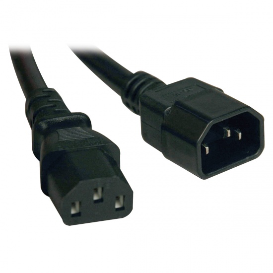 8FT Tripp Lite C14 To C13 Computer Power Cable - Black Image