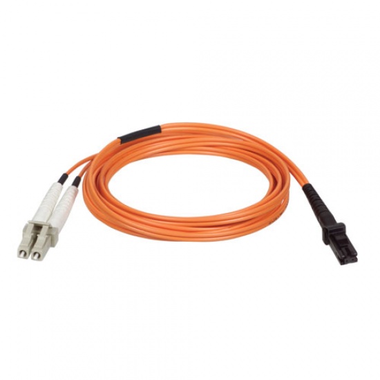 50FT Tripp Lite MTRJ To LC Duplex Multimode Fiber Patch Cable - Black, Grey, Orange Image