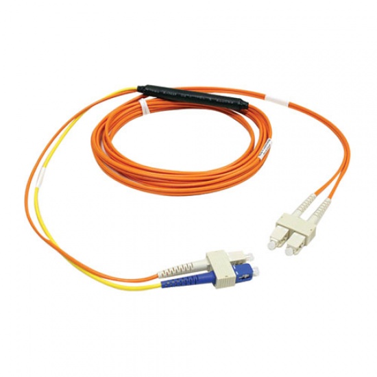 6FT Tripp Lite SC Multimode To SC Multimode Fiber Optic Mode Conditioning Patch Cable - Yellow, Orange Image