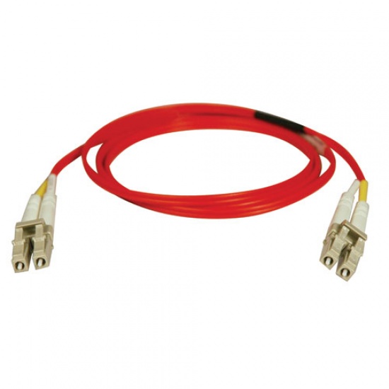 16FT Tripp Lite Duplex LC MultiMode To LC Multimode 62.5/125 Fiber Optic Patch Cable - Red Image