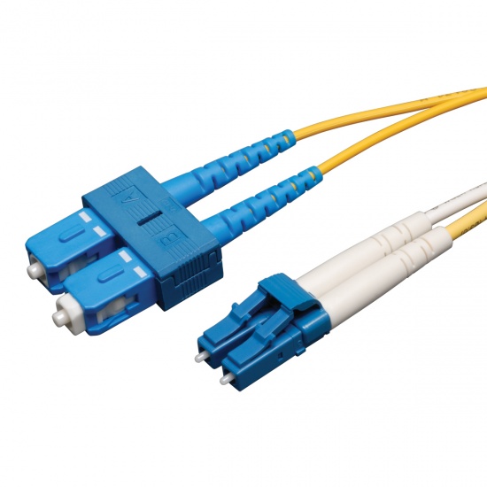 33FT Tripp Lite LC Singlemode To SC Singlemode Duplex 8.3/125 Fiber Optic Patch Cable  - Yellow Image