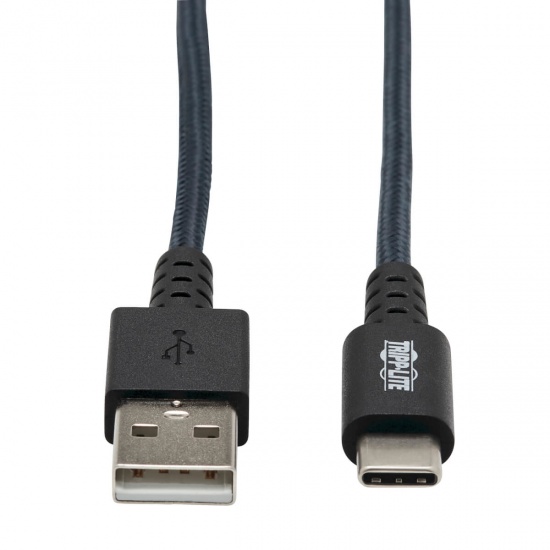 6FT Tripp Lite Heavy Duty USB Type A Male to USB Type C Male Charging Sync Cable - Gray Image