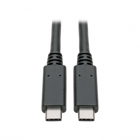 3FT Tripp Lite USB Type C Male to USB Type C Male Fast Charging Cable - Black Image