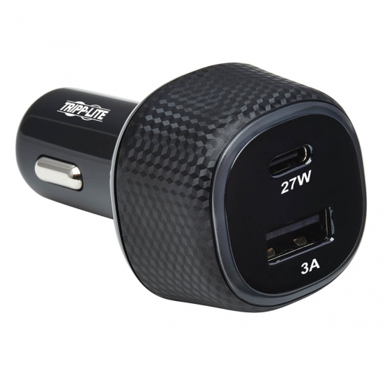 Tripp Lite Dual-Port USB Type C To USB Type A Car Charger - Black Image