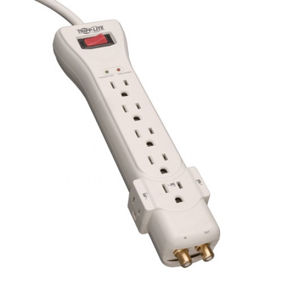 7FT Tripp Lite 7 Outlet Surge Protector - Gray Image