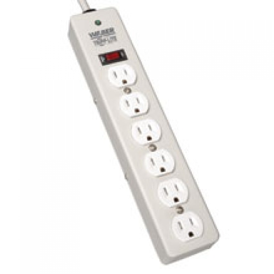 6FT Tripp Lite Waber 6 Outlet Surge Protector - Gray Image