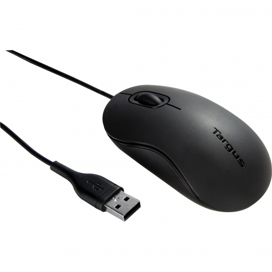 Targus USB Optical Wired Laptop Mouse - Matte Black Image