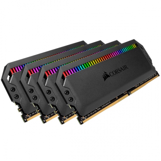 64GB Corsair Dominator 3200MHz DDR4 Quad Memory Kit (4 x 16GB) - Black Image