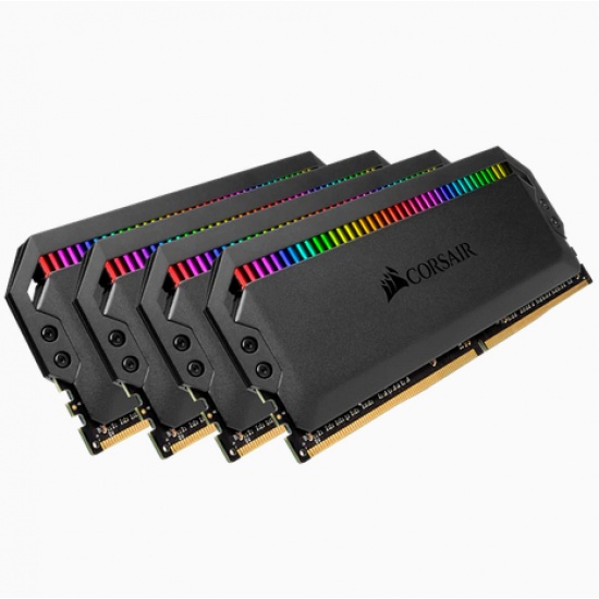 128GB Corsair Dominator 3200MHz DDR4 Quad Memory Kit (4 x 32GB) - Black Image