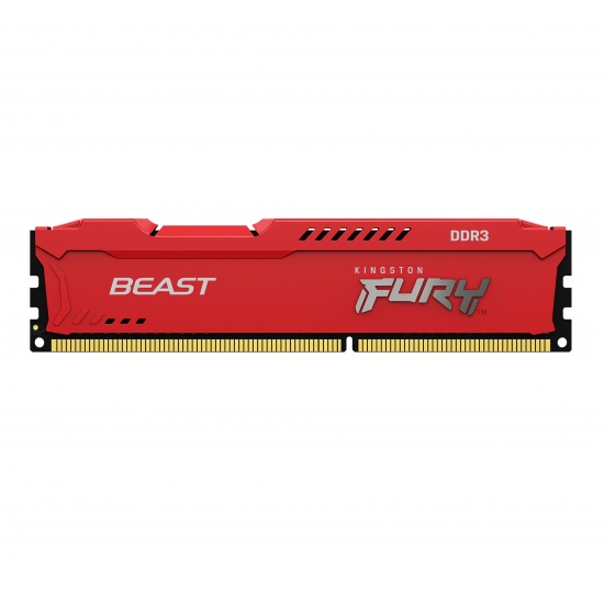 4TB Kingston Technology FURY Beast 1600MHz DDR3 Memory Module (1 x 4GB) - Red Image