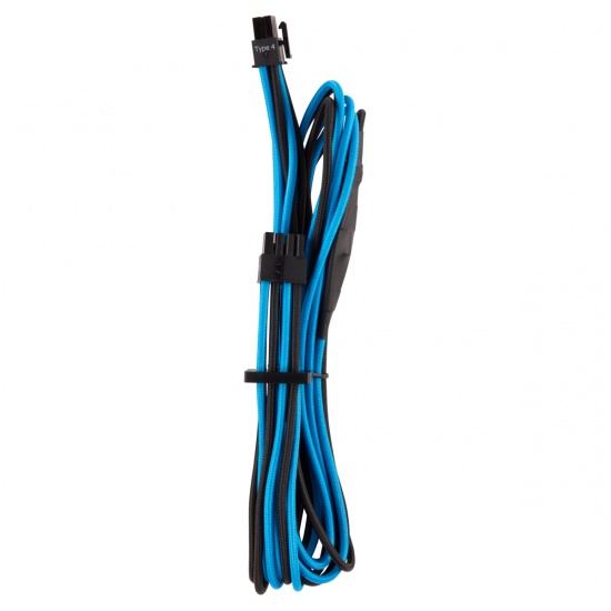 2FT Corsair 8 Pin 4+4 EPS12V To 4 Pin ATX12V Internal Power Cable - Blue, Black Image