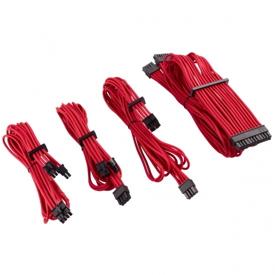 Corsair Individually Sleeved PSU Cables Starter Kit Type 4 Gen 4 Internal Power Cable - Red Image