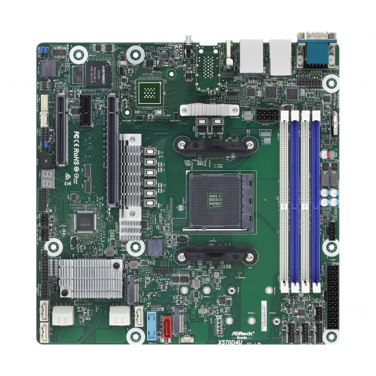Asrock X570D4U AMD X570 PGA 1331 Micro ATX DDR4-SDRAM Motherboard Image