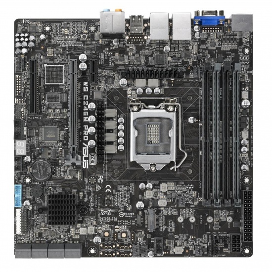 Asus WS C246M PRO Intel C246 LGA 1151 Micro ATX DDR4-SDRAM Motherboard Image