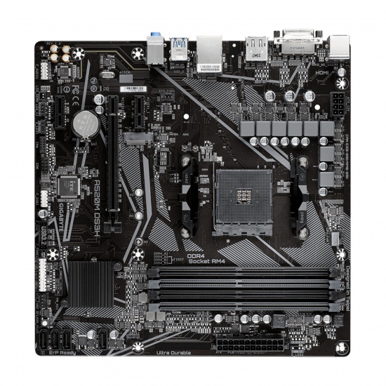 Gigabyte A520M DS3H Socket AM4 Micro ATX DDR4-SDRAM Motherboard Image