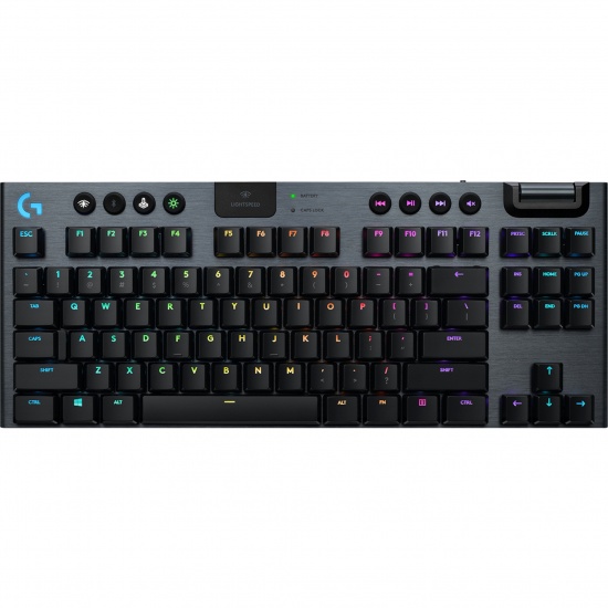 Logitech G915 TKL Tenkeyless Lightspeed Wireless RGB Mechanical Gaming Keyboard - Black Image